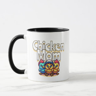 Mug Drôle Cartoon Chicks   Chicken Mom