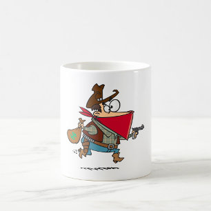 Mug Drôle Cartoon Cowboy Bandit Robber