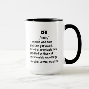 Mug drôle CFO Définition cadeaux pour hommes femmes