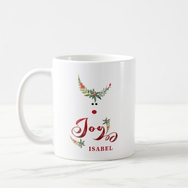 Mug Drôle charmante joie des rennes saints charnelle p (Gauche)