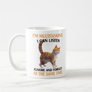 Mug Drôle Chat Multitâche Dire