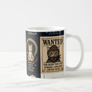Mug drôle « Chat recherché » - Cadeau pour amateur