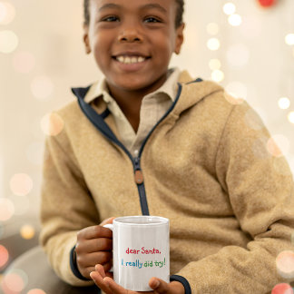 Mug Drôle Cher Père Noël J'Ai Vraiment Essayé Le Coca