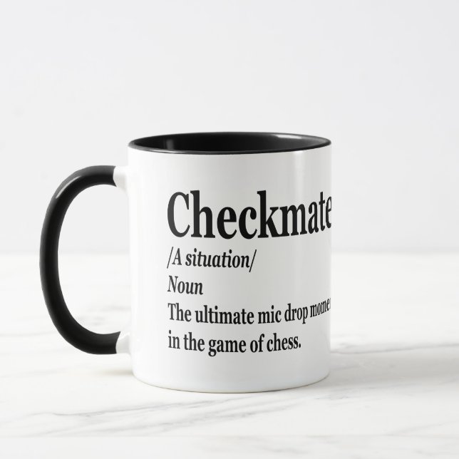 Mug Drôle Chess Checkmate Définition Chess Lover (Gauche)
