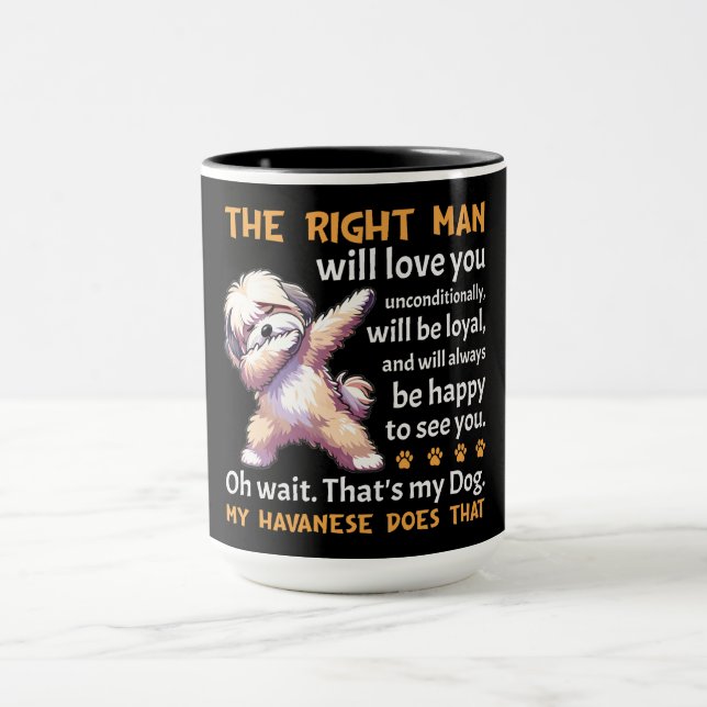 Mug Drôle Chien Havanais (Centre)