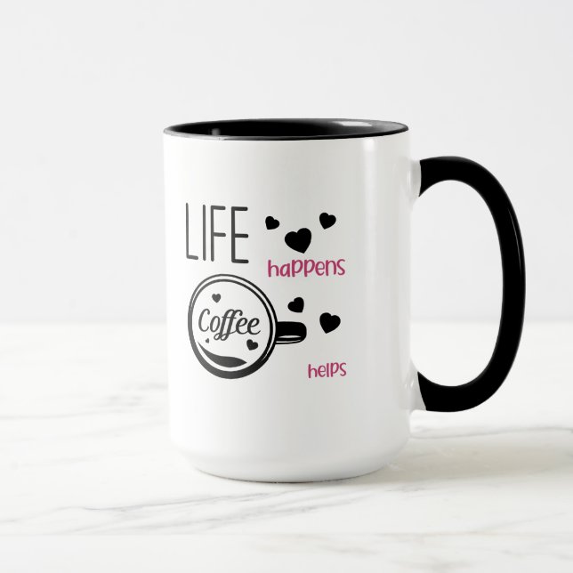 Mug Drôle citation cafétéria addict maman anniversaire (Droite)