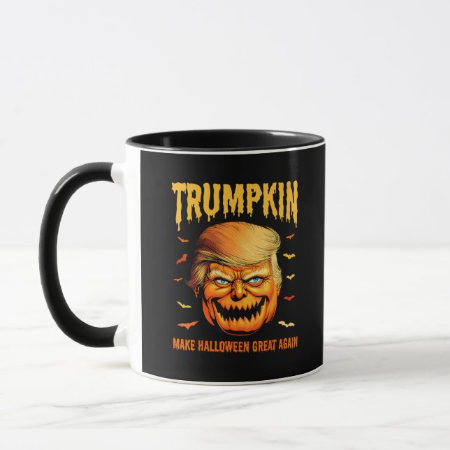 Mug Drôle Citrouille américain Trumpkin faire Hallowee (Gauche)