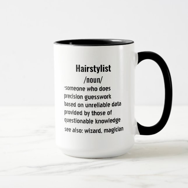 Mug drôle Coiffeuse Définition cadeaux pour hommes fem (Droite)