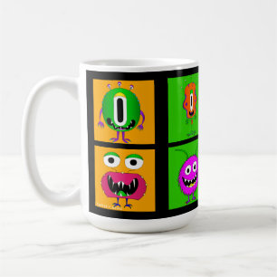 Mug Drôle, Coloré, Monstres de dessin, Halloween