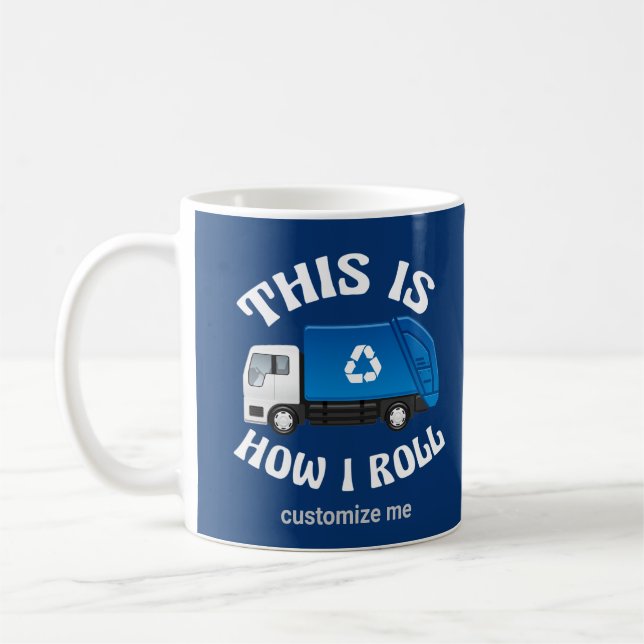 Mug Drôle Conducteur de camion de recyclage C'est comm (Gauche)