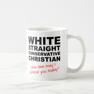 Mug Drôle Conservateur Chrétien Blanc Hétéro