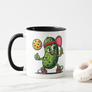 Mug Drôle cornichon jouant au pickleball
