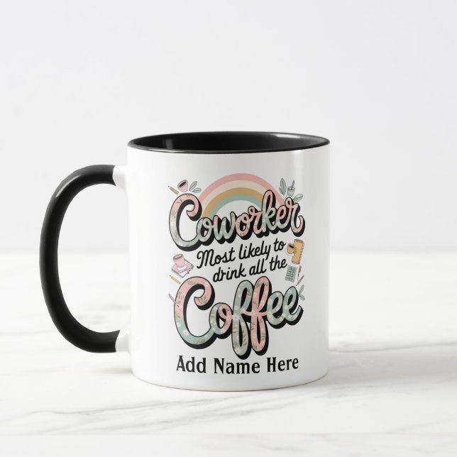 Mug Drôle Coworker Cadeaux Les Plus Probables : PERSON (Gauche)