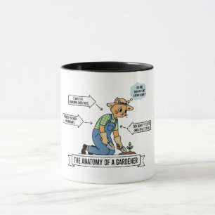 Mug Drôle d'anatomie de chat d'un jardinier Amateur