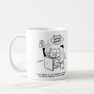 Mug Drôle Dating Agency Caricature sur un
