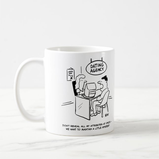 Mug Drôle Dating Agency Caricature sur un (Gauche)