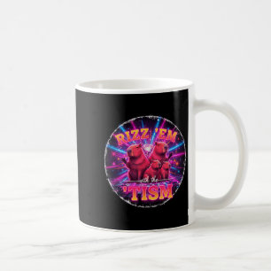 Mug Drôle d'autisme Rizz Em avec le capybara Tism Meme
