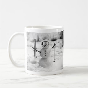 Mug Drôle de bonhomme de neige de ski d'hiver mignon C