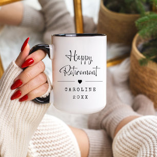 Mug drôle de bonne retraite et de cœur