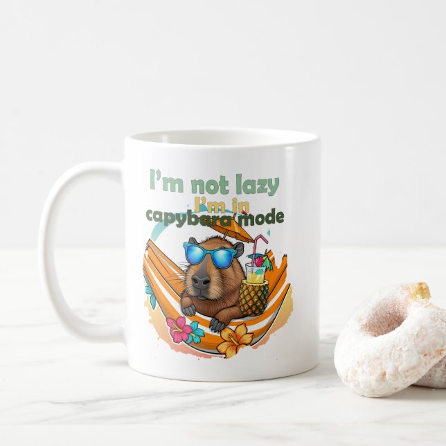 Mug drôle de capybara, cadeau, mignon capybara, ne pas (Avec donut)