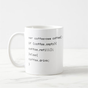 Mug Drôle de codage var coffee = new Coffee() Programm