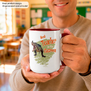 Mug Drôle de dinosaure Meilleur enseignant de la class