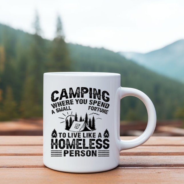 Mug Drôle de dire de camping (Créateur téléchargé)