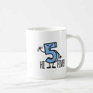 Mug Drôle de Hi Five ! Vague de main haute Bonjour Num
