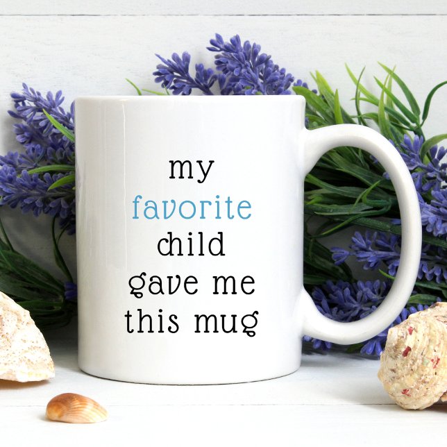 Mug Drôle De L'Enfant Favori Pour Maman Papa Dit (Créateur téléchargé)