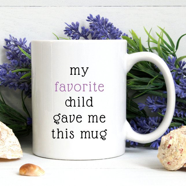 Mug Drôle De L'Enfant Favori Pour Maman Papa Dit (Créateur téléchargé)