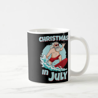 Mug Drôle de Noël en juillet Été Santa Surfant surfb
