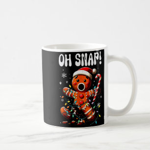 Mug Drôle de Noël Oh Snap Bonhomme en pain d'épices Xm