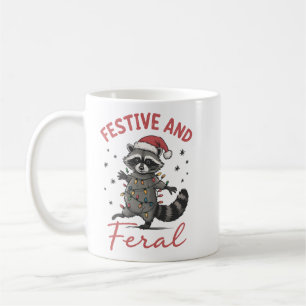 Mug Drôle de Raton Laveur Noël Sauvage Mème Xmas 
