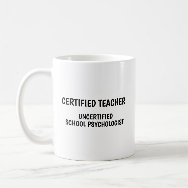 Mug Drôle de vie d'enseignant (Gauche)