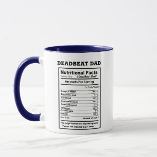 Mug Drôle Deadbeat Papa Sarcastic Citations