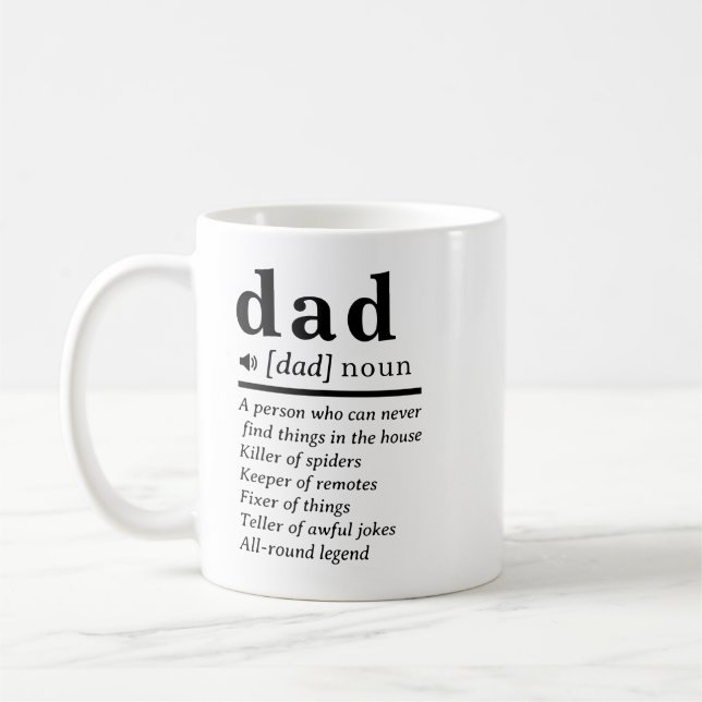 Mug Drôle définition papa (Gauche)