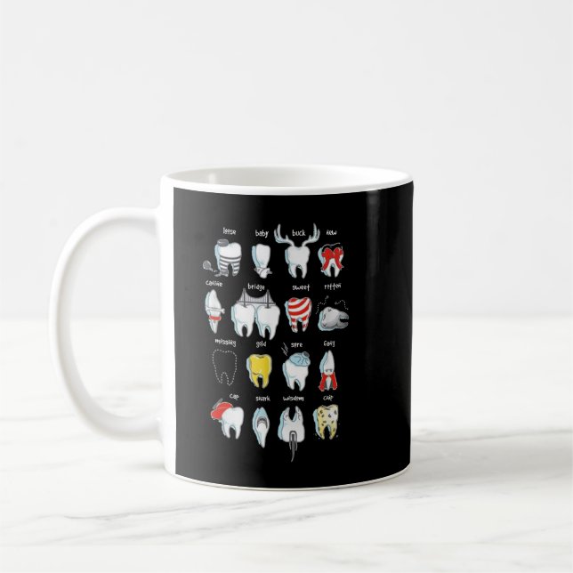 Mug Drôle Dentiste Dentiste Dents Dentaire Dentaire (Gauche)