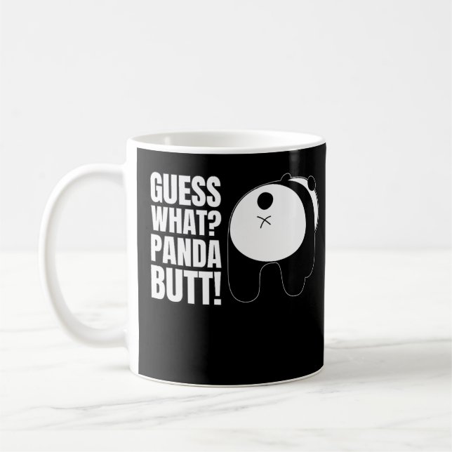 Mug Drôle Devine ce Panda Butt ! Novelty Kawaii dit (Gauche)