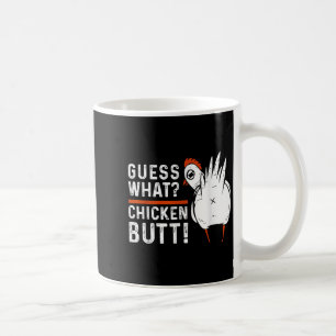 Mug Drôle Devinez What_ Beurre De Poulet ! Design blan