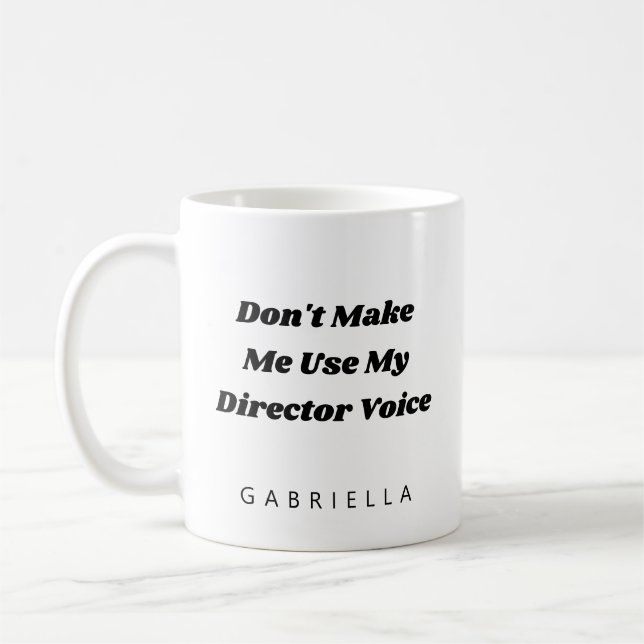 Mug Drôle directeur de théâtre Humour Citation personn (Gauche)