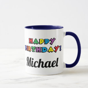 Mug Drôle Dit Chat Bleu Personnalisé Anniversaire