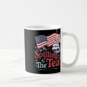 Mug Drôle du 4 juillet en répandant le thé depuis 1773