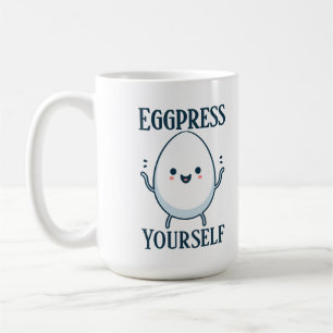 Mug Drôle "Eggpress Yself" Nom personnalisé