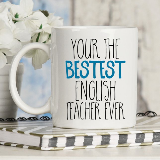 Mug Drôle Enseignant Anglais le mieux jamais (Créateur téléchargé)