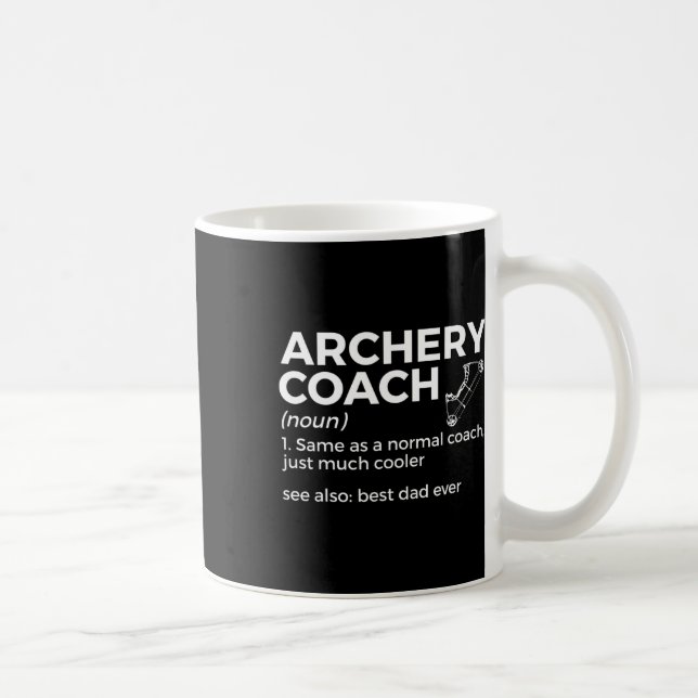 Mug Drôle Entraîneur de tir à l'arc Définition Meilleu (Droite)