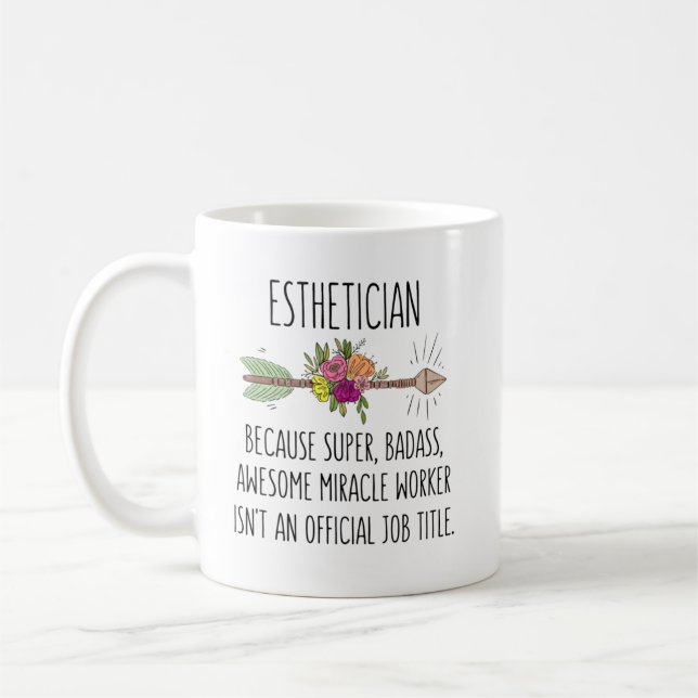 Mug Drôle Esthétique Beauticienne Idée cadeau (Gauche)