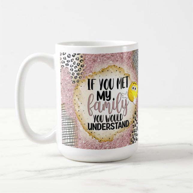 Mug Drôle Famille Sarcastique Cadeau (Gauche)