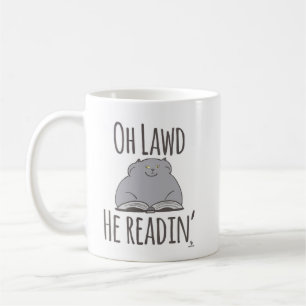 Mug Drôle Fat Chat Il Lit Kitty Fun Moto