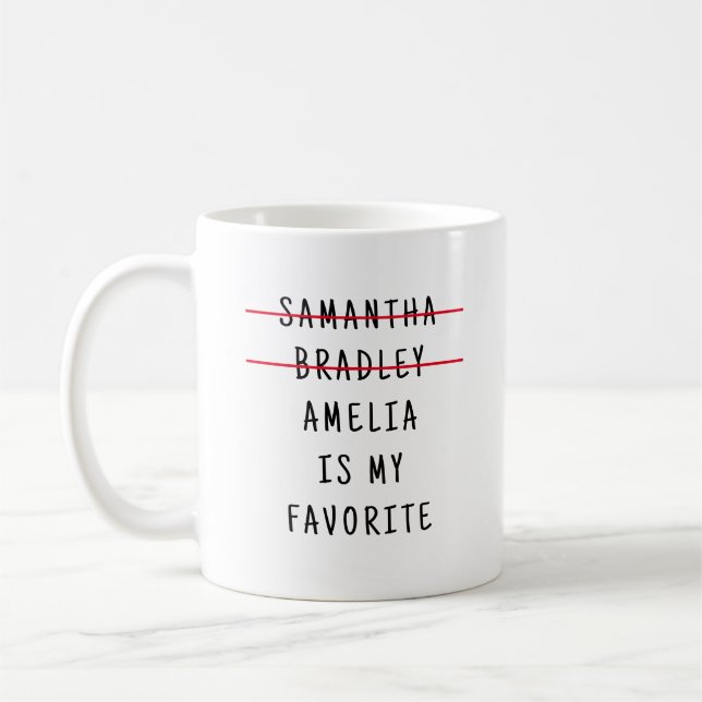 Mug Drôle Favori Enfant Fils Fille Cadeau pour Parents (Gauche)