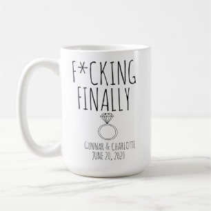 Mug Drôle Fiançailles Mug, Fiançailles Cadeau, Fiançai
